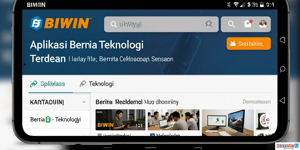 Tampilan antarmuka aplikasi BIWIN yang modern dan informatif.