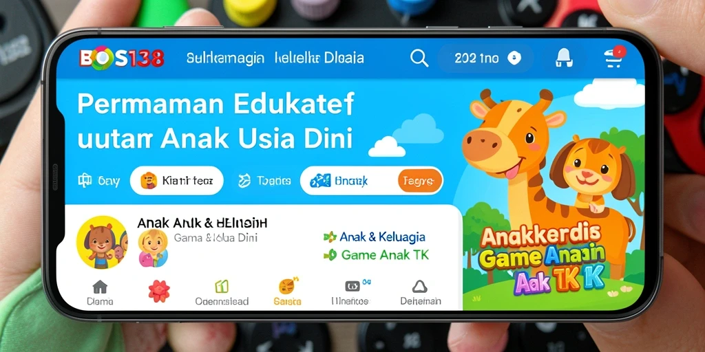 Antarmuka menarik dan interaktif dari aplikasi Game Anak TK.