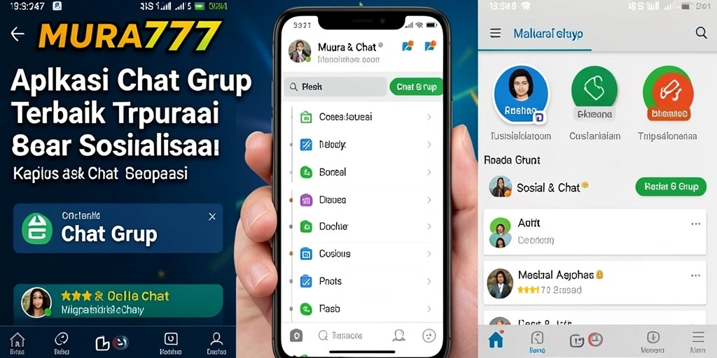 Tampilan antarmuka utama MUARA777 dengan fitur Chat Grup.
