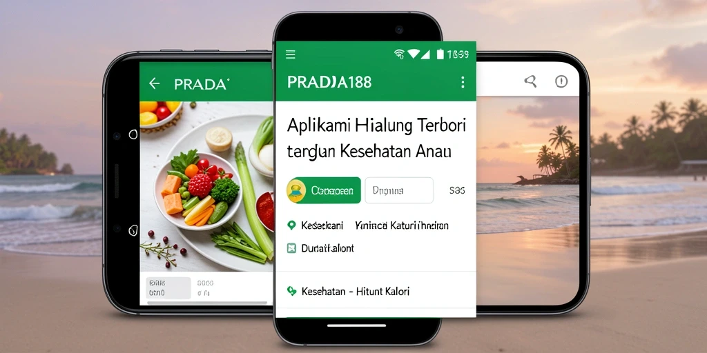 Screenshot aplikasi PRADA188 menampilkan antarmuka Hitung Kalori yang interaktif.