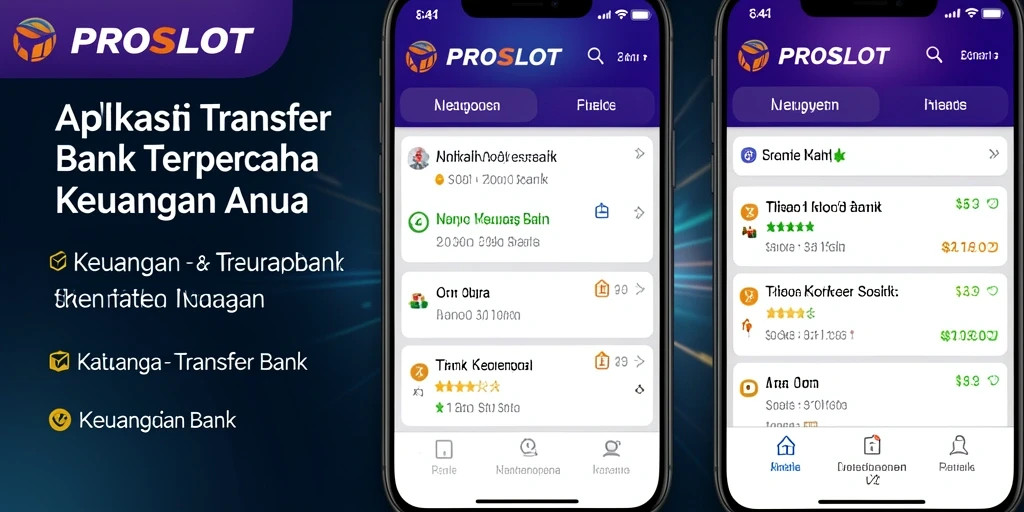 Antarmuka PROSLOT yang mudah digunakan untuk transfer bank.