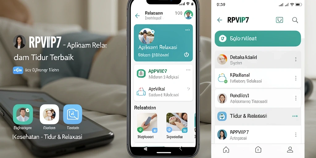 Tampilan antarmuka RPVIP7 yang sederhana dan menarik untuk Tidur & Relaksasi.