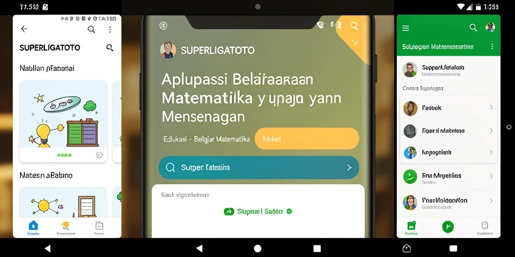 Antarmuka aplikasi SUPERLIGATOTO yang menarik dan interaktif.
