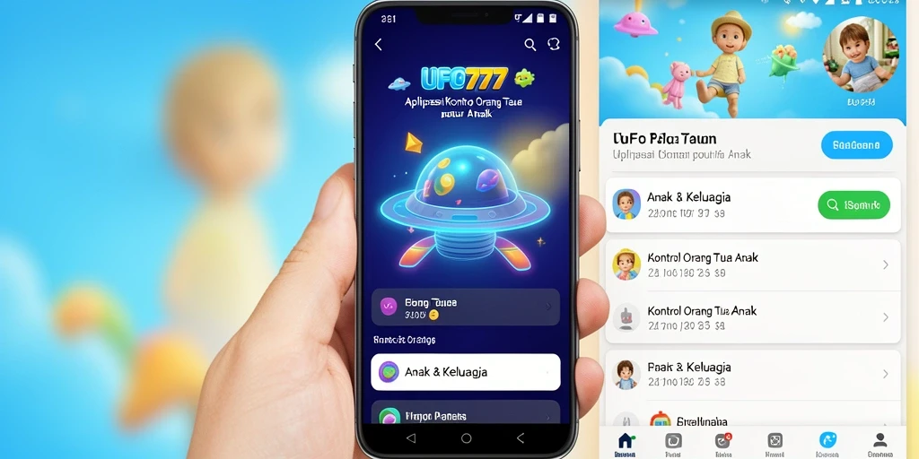 Screenshot utama UFO777 menampilkan fitur kontrol orang tua yang sederhana.